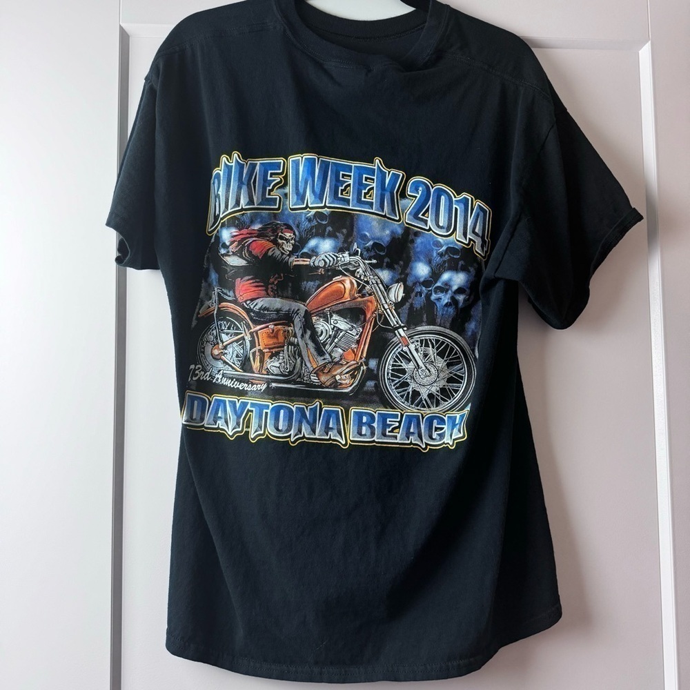 Tee Shirt Large Bike Week Daytona 2014 Vintage motorcycle L biker